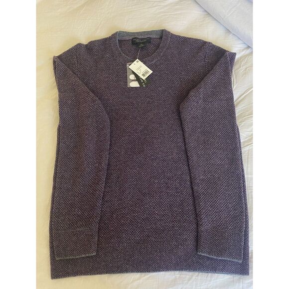 The Men's Store Bloomingdales Wool Cashmere Raisin Combo Pullover Sweater M - Picture 10 of 10